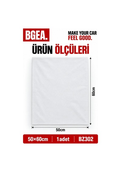 Bgea Beyaz Deri Bez 50x60 Cm Araç Cam Temizleme Ve Kurulama Bezi 1 Adet