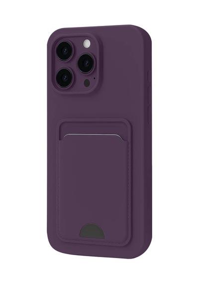 Apple İphone 16 Pro Kılıf Kelvin Kartvizitli Silikon - Derin Mor 0.2M-Çok Renkli