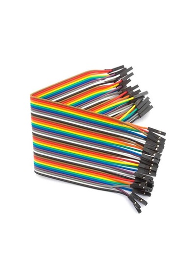 20cm 40 Pin Dişi Dişi Dupont Kablo Ayrılabilir 2.54mm 10 Renk Breadboard Atlama Kablosu Jumper