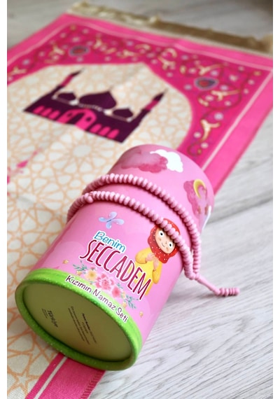 Kumbaralı Silindir Kutu Çocuk Seccadesi Pembe S1038 Pembe