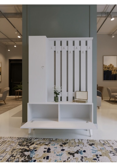 Resital Portmanto Vestiyer - Gp7001-1 - Beyaz Silver Beyaz
