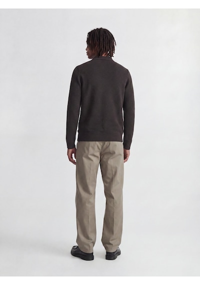 Jack & Jones Jprblurıley Knıt Polo Ls Kahverengi