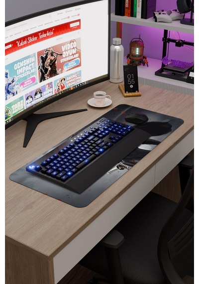 Ghost Of Tsushima Kaymaz Dikişli Kauçuk Oyuncu Mousepad V3 - 70x30 Xl Gaming Mouse Pad Fare Altlığı