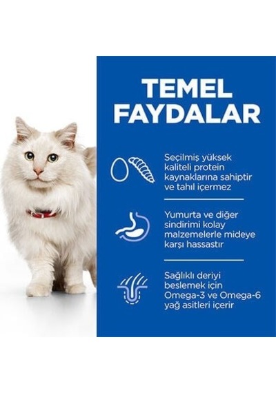 Hill's Sp Scıence Plan Hipoalerjenik Yumurta Ve Böcek Proteinli Tahılsız Yetişkin Kedi Maması 1,5kg