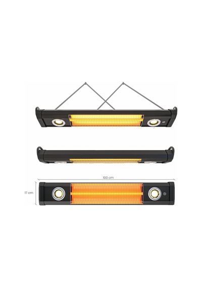 Vega 2500w Sarkıt Tipi Karbon Infrared Isıtıcı