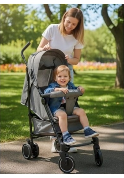 Maxi Taxi Floki Tam Yatar Baston Bebek Arabası - Gri MAXITAXI.086