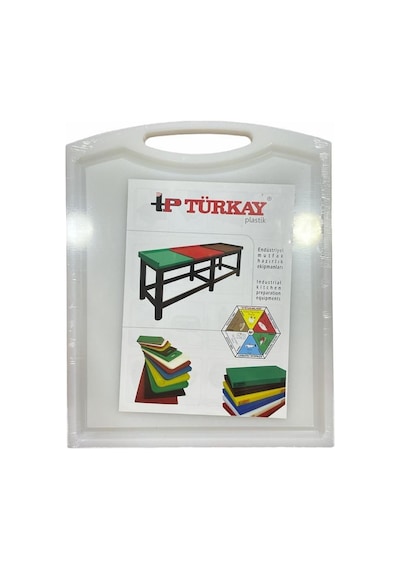 Türkay Polietilen Kesme Tahtası Tutmalı Beyaz 26.5X32.5X1Cm