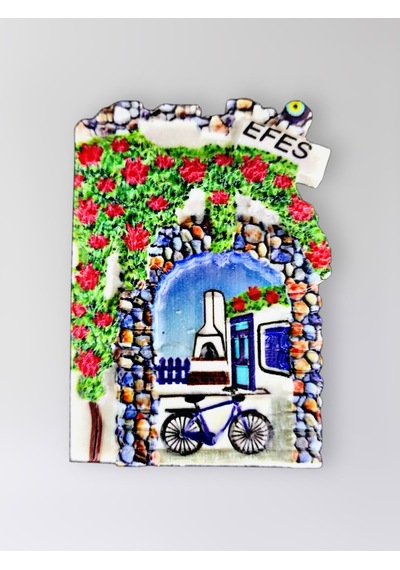 Efes Polyester Kabartmalı Magnet 5,5 X 7 Cm Dekoratif Hediyelik Buzdolabı Süsü Kod:1536