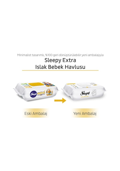 Sleepy Extra Islak Bebek Havlusu 24 X 70'Li