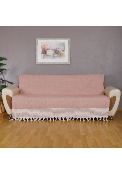 Buldan İşi Kaymaz Pamuklu Koltuk Örtüsü 170x210 Cm Koltuk Şalı Çekyat Kanepe Örtüsü Kiremit Diğer