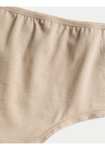 Marks & Spencer 5'li Cotton Lycra:registered: Midi Külot Seti Pembe Kuvars
