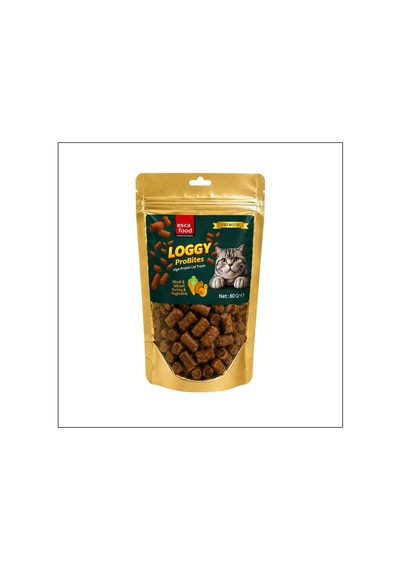 Loggy Probites Hindili & Sebzeli Yüksek Proteinli Kedi Ödül Maması 80 Gr