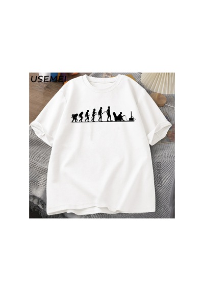 Tarzsokak Evolution Gamer T-shirt Komik Gamer Erkek Oyun T Shirt Babalar Günü Hediyesi Erkek Giyim Pamu 2895 Beyaz