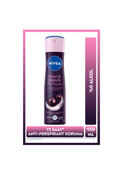 Kadın Sprey Deodorant Pearl&beauty Fine Fragrance 150ml, 72 Saat Ter Koruması, Alkolsüz