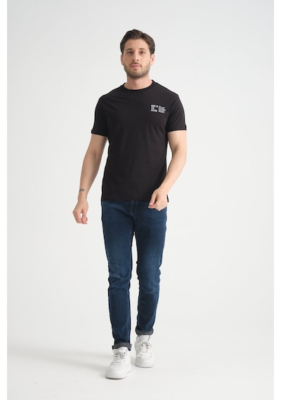 Shooter Sportwear Shooter Erkek Pamuklu T-shirt Premium Kalite Minimal Tasarım Regular Kalıp Siyah
