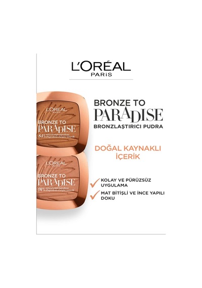 L'oreal Paris Bronze To Paradise Mat Bronzlaştırıcı Pudra - 02 Baby One More Tan Diğer