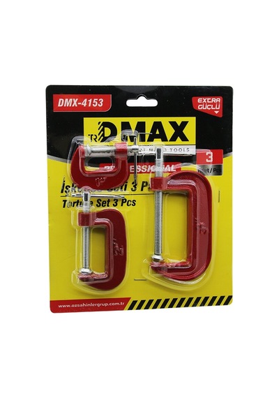 Dmax4153 3pcs Mini İşkence Mengene Seti Çelik Karbon 255075mm 72