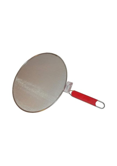 Paslanmaz Çelik 27 Cm Çapında. 44 Cm Boyunda Kırmızı Saplı Yağ Sı