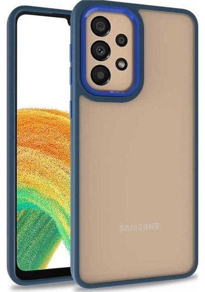 Galaxy Uyumlu A52 Kılıf Zore Flora Kapak Mavi