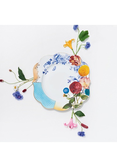 Mavi Porselen Yemek Tabağı 28 Cm