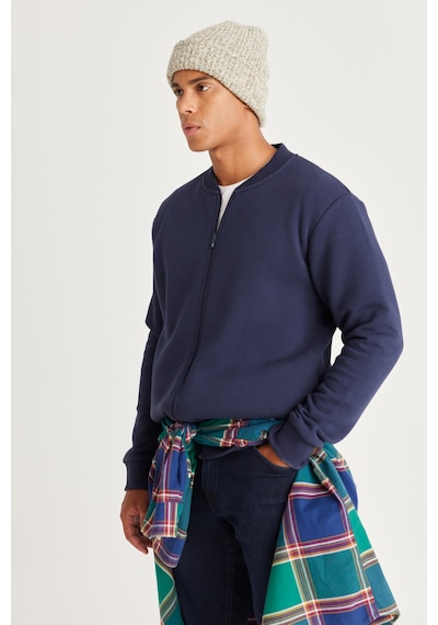 AC&Co / Altınyıldız Classics Erkek Lacı Standart Fit Normal Kesim İçi Polarlı Kolej Yaka Pamuklu Sweatshirt Lacivert AC&Co / Altınyıldız Classics Erkek Lacı Standart Fit Normal Kesim İçi Polarlı Kolej Yaka Pamuklu Sweatshirt Lacivert