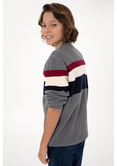 U.s. Polo Assn. Erkek Çocuk Açık Gri Melanj Hırka Triko 50295507-vr091 Acık Grı Melanj