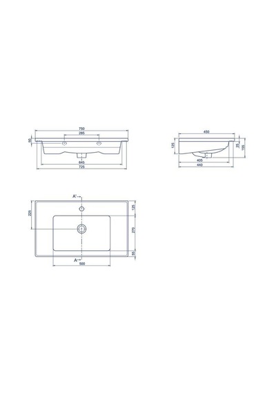 Turkuaz Cerastyle Arte Plus Etajerli Lavabo 75 45 Cm Beyaz