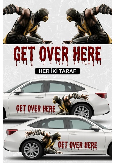 Mortal Kombat Scorpıon Yan Gövde Kaplama Sticker Çift - 864812045