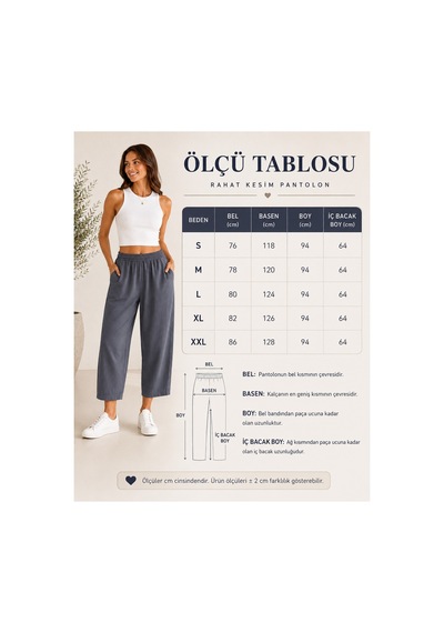 Mixxtrend Kadın Tencel Mom Kalıp Havuç Pantolon Gri
