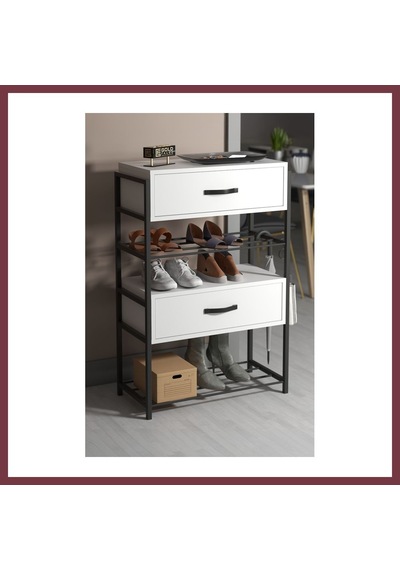 Storeşahin Ahşap Ayakkabılık Kapaklı Beyaz Shn0720 Storeşahin Ahşap Ayakkabılık Kapaklı Beyaz Shn0720