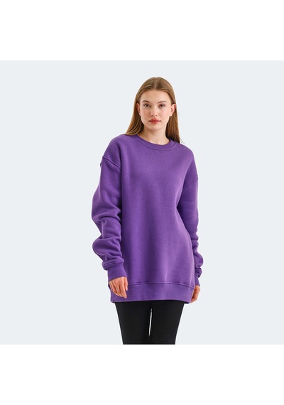 Slazenger VADIM Oversize Kadın Oversıze Mor Sweatshirt