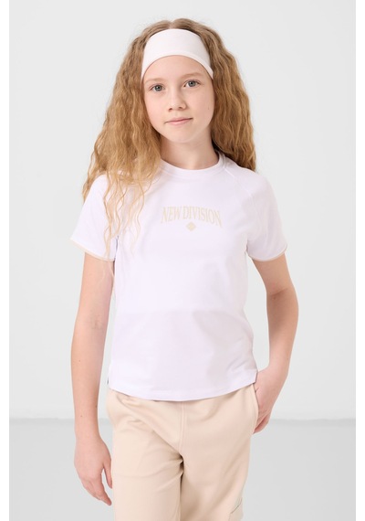 Tommylife Beyaz-bej O Yaka Baskılı Lastik Paça Kargo Cepli Kız Çocuk Eşofman Takım - 75173 Beyaz/bej Beyaz - Bej