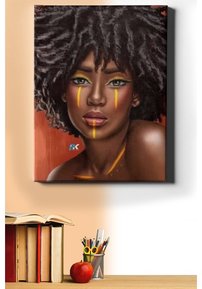 Webstyle Sayılarla Boyama Seti Kasnaklı Afrikalı Model 60 X 75 Cm