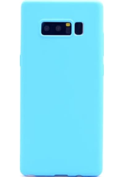 Samsung Galaxy Uyumlu Note 8 Kılıf Esnek Yapılı İnce Slim Silikon Kapak Ryc/premier Saks Mavisi