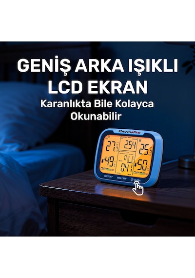 Thermopro Tp270 Termometre İç/dış Mekan Profesyonel Dijital Sıcaklık Ve Nem Ölçer