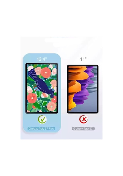 Samsung Galaxy Tab S7 Plus Sm-t970 Kılıf 360 Dönen Kapaklı Standlı 3lü Set Kapaklı Kılıf