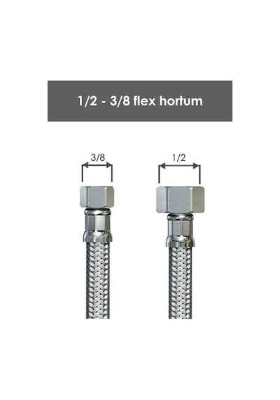 Sarıbey 3-8 - 1-2 Flex Bağlantı 50 Cm paslanmaz Yerli Ürün