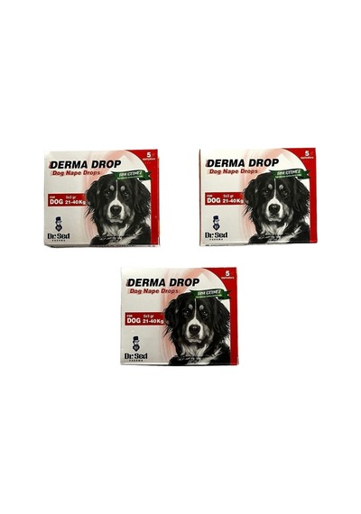 Köpekler Için Ensedamlası Dışparazit Deri Bakım Maxi Derma Drop 21-40 Kg X3