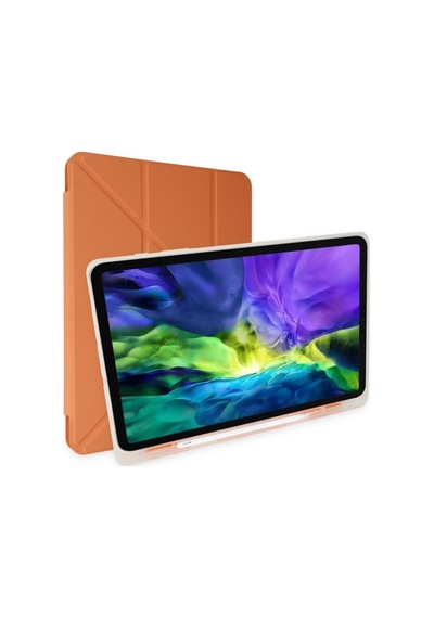 Apple Uyumlu iPad Pro 4. Nesil M2 2022 11 Inç Tablet Silikon Kılıf Origami Pencil Kılıf