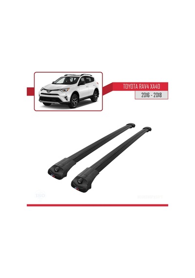 Toyota Rav4 Xa40 2016-2018 Arası İle Uyumlu Ace-1 Ara Atkı Tavan Barı Siyah