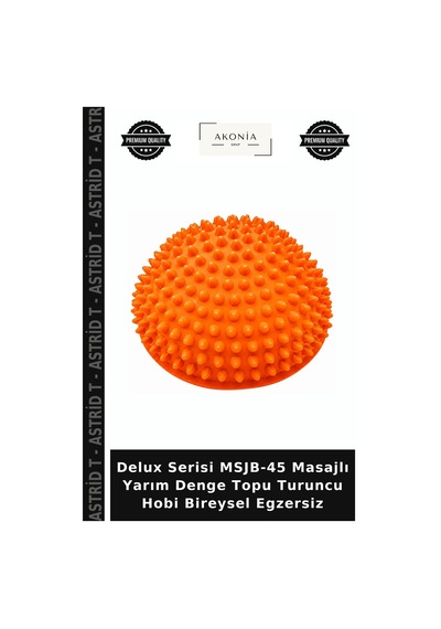 Delux Serisi Msjb-45 Masajlı Yarım Denge Topu Turuncu Hobi Bireysel Egzersiz