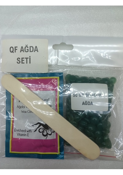 Boncuk Ağda Set Yeşil