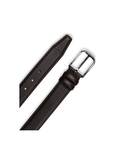 Mft Leather Hakiki Deri Erkek Kemer Desenli, 3,5 Cm, Kahve 9062 Kahve