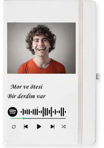 Kişiye Özel Spotify Barkod Tasarımlı Defter