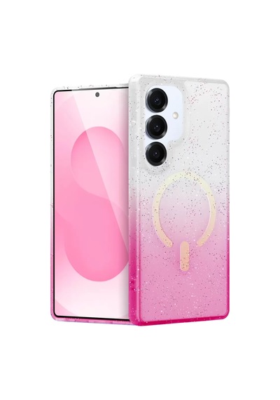 Newface Samsung Galaxy S25 Pummel Shiny Magsafe Kapak - Pembe