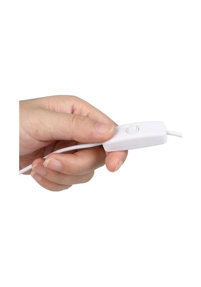 Anahtarlı Usb Kablo 1 Metre Beyaz 5v Besleme Usb Switch Kablo Aç Kapa Anahtar Led Lamba Fan Kamera Güç Kablosu Diy