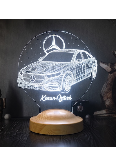 Mercedes Logo Tasarımlı, Mercedes Benz Figürlü Led Masa Lambası