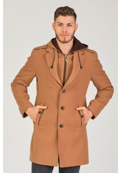 Plt8406 Dewberry Erkek Palto-Camel