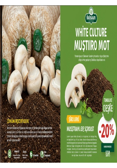 3 Litre Kültür Mantarı Kompostu Üreticiden Tüketiciye Activatörlü 4 Sayfa Ekim Kılavuzu