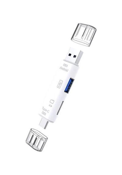 Smart Otg 3in1 Type-c Ve Micro Usb Tf Card Reader Otg- 5775 Renkli